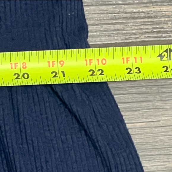 N/T Made in LA Ribbed Tiered A-Line Dress Size 2XL XXL Navy Blue 46” Chest - Picture 13 of 16